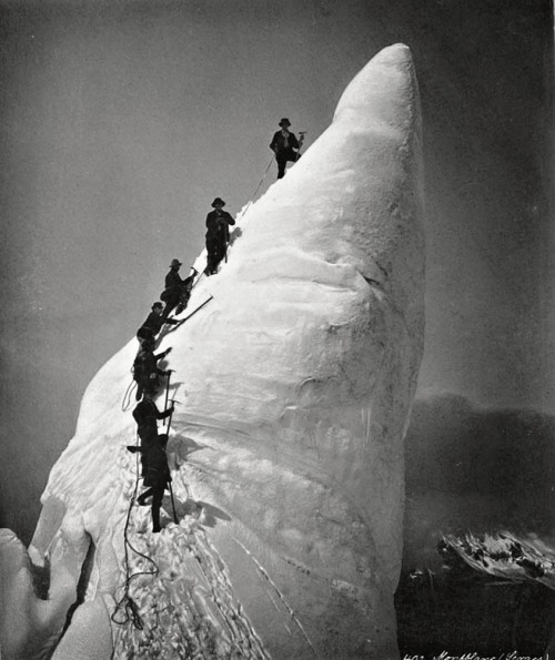 Climbing the Mont-Blanc, c. 1890. porn pictures