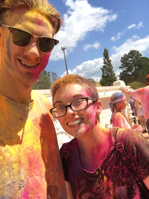 Got to go to Holi at my local Hindu Temple with 2 of my favorite people today!!!❤️