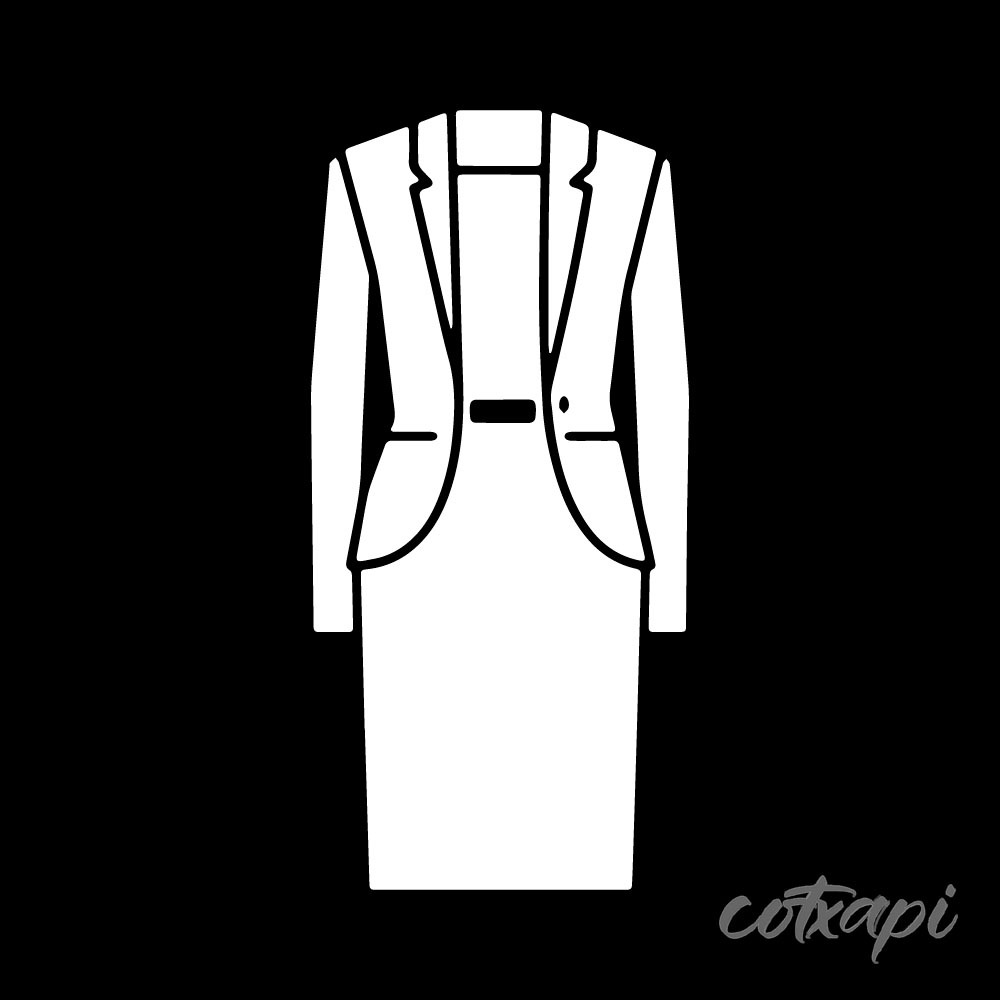 Girl Woman Ladies Dress Design Fashion Clothing Icon Set in Vector Dress Illustration Outline Art