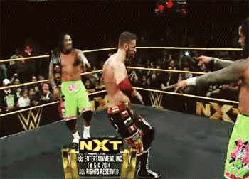 im-justzayn:  Sami Zayn dancing with The Usos 