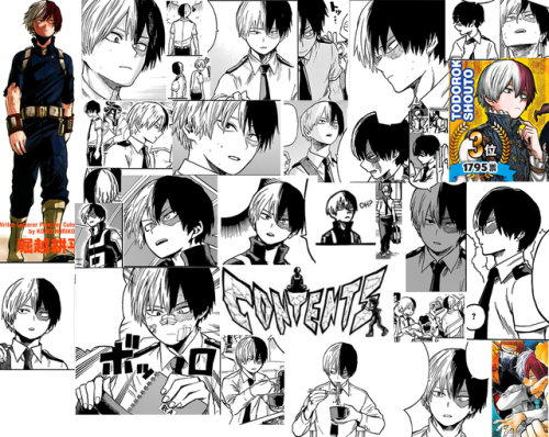 the-creepy-unicorn:Literally every panel of Todoroki Shouto [1] [2][956 panels in total as of 27th o