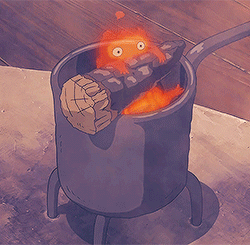ponyo-ghibli:   Studio Ghibli Gif/Screencap Challenge5 Male Characters [1/5]: Calcifer“Here’s