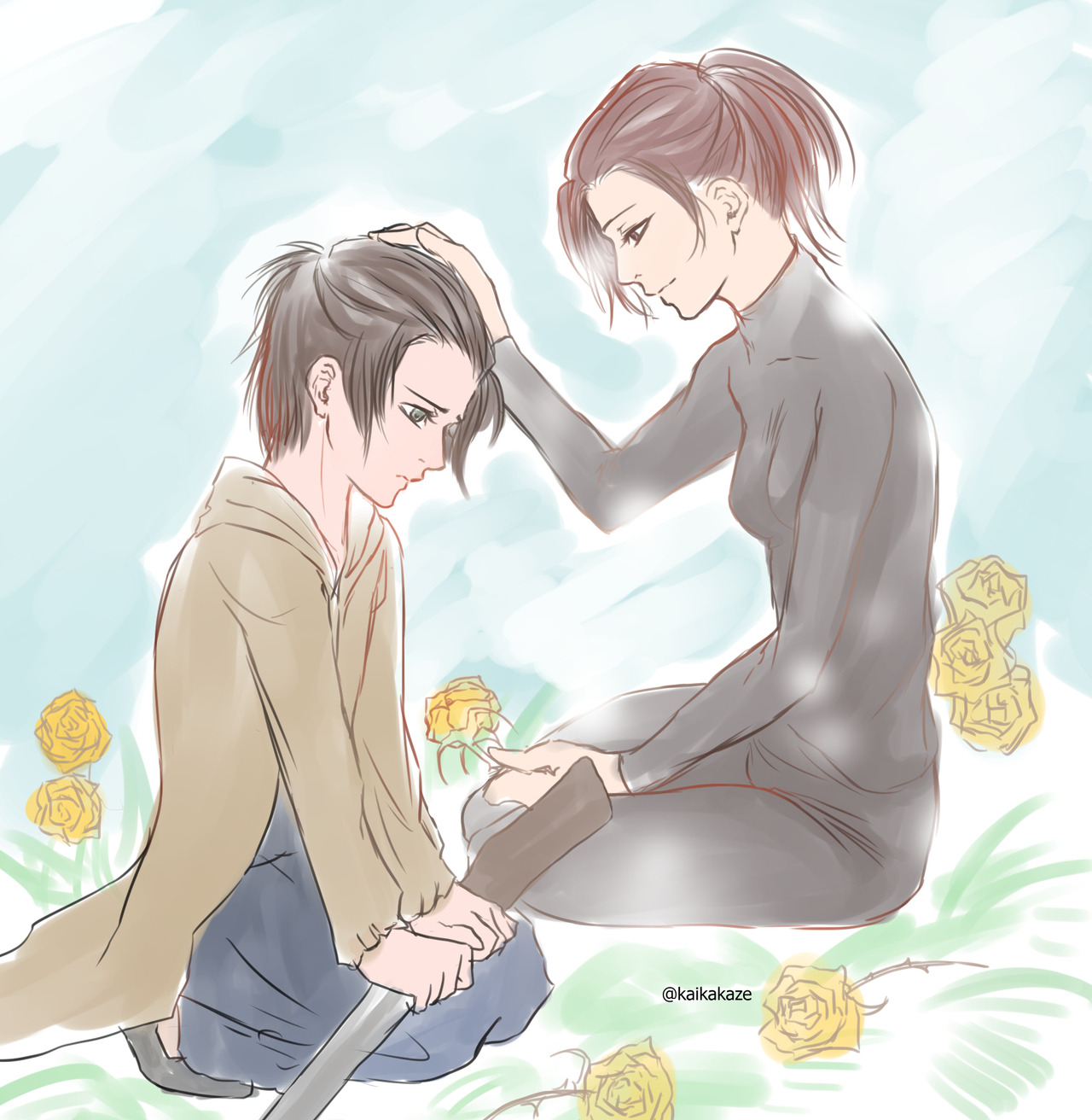 kaikakaze:  Yellow roses = forgiveness In memory of Sasha, the best and most awesome