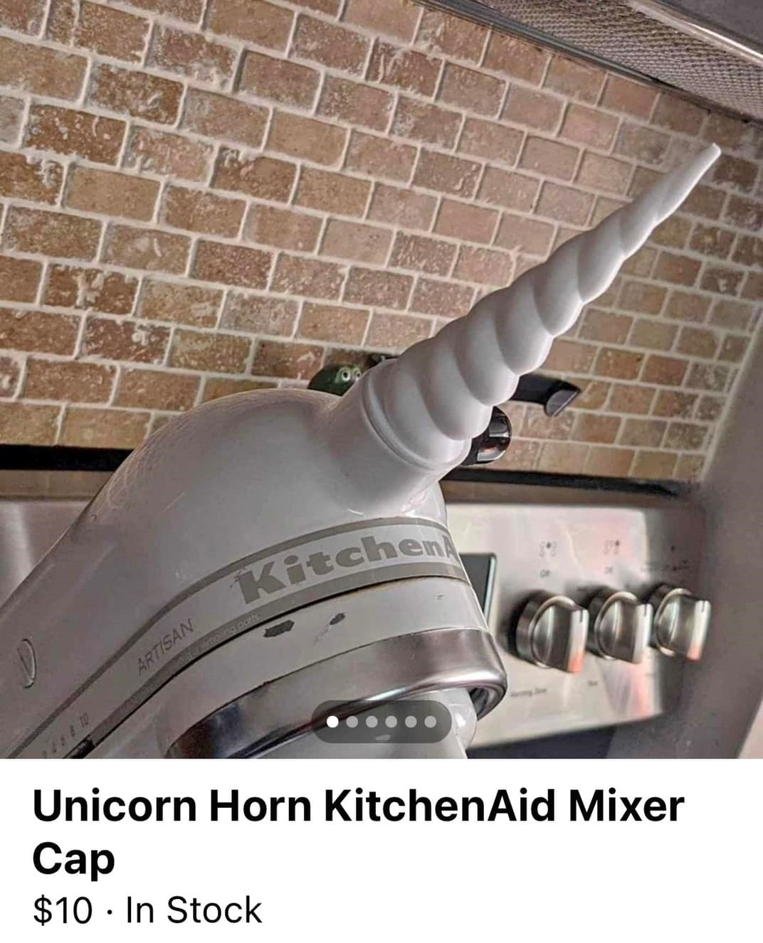 Kitchenaid Stand Mixer Unicorn Horn Attachment 