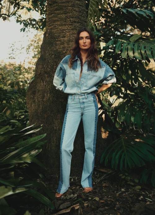 fashionfavdotcom:Andreea Diaconu for Mango Denim Spring-Summer 2022 Ad Campaign