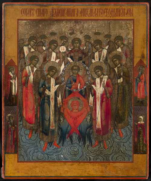 Synaxis of Archangel Michael, Old Believer icon, Pomorye tradition end of 18 century