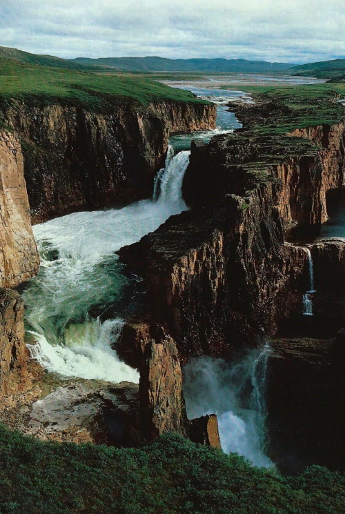 vintagenatgeographic:Wilberforce Falls on the Hood River in Canada National Geographic | January 198
