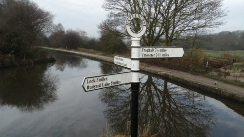 Signpost, junction of Leek Canal &amp; Caldon Canal