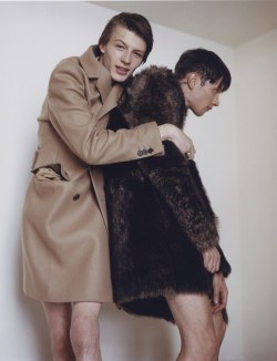 justdropithere:  Finnlay Davis &amp; Dima Dionesov by Paolo Zerbini - DSection #14, FW15 