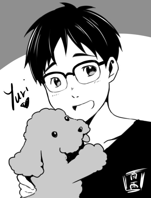 Yuuri and Vicchan doodle!