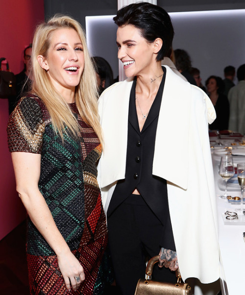 music-daily:Ellie Goulding and Ruby Rose attend the launch of the Burberry DK88 Bag hosted by Christ