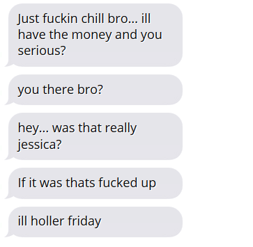 yasboogie:  Frustrated Weed Dealer Threatens Debt-Strapped Client With Nudes [h/t]