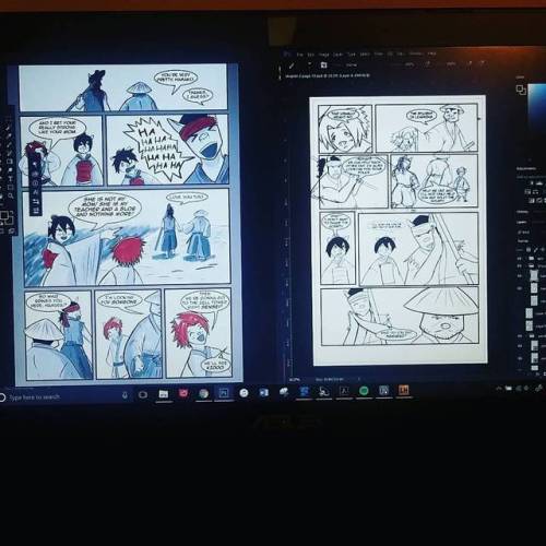 Working on the next pages of hamurai. Check out &ldquo;Enter Ken and Hamako 07&rdquo; from Hamurai o