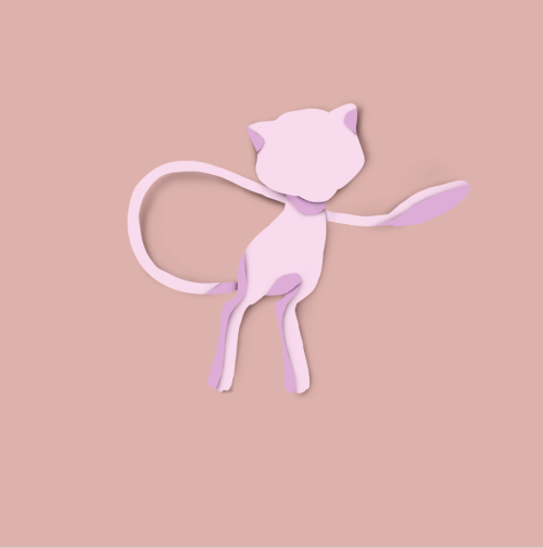 pokemonfansblog:[OC] I made a Mew papercut design! which others you’d like to see?