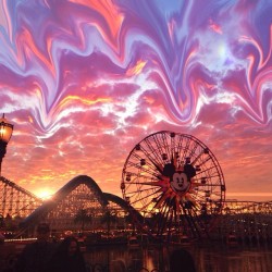 drug-child:  Disneyland sunsets are magical 