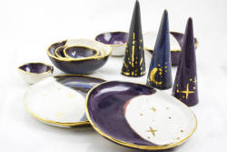 sosuperawesome:  Celeste and Pepon Jewelry Dishes and Ring Cones, by Bohemi on Etsy 