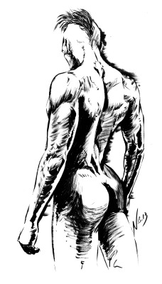 baddognobiscuit:  other ink sketch done in 20min by myself. http://theartofnicolasbrunet.blogspot.fr/ 