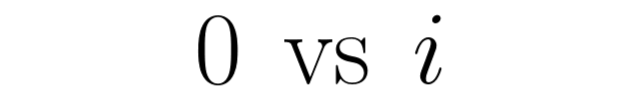 0 vs i