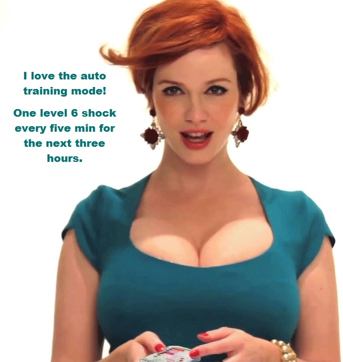 Christina Hendricks male chastity training with the Dream Lover 3000.