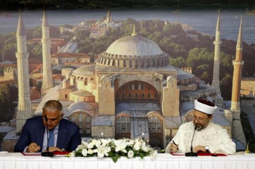 &ldquo;Hagia Sophia&rdquo; protocol is signed between Ministry of Culture and Tourism and Directorat