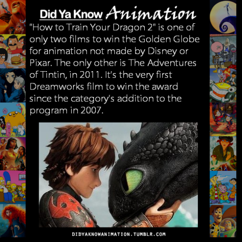 didyaknowanimation:  The first How to Train Your Dragon film lost in 2010 to Toy Story 3. Congrats, Dreamworks!  Source 