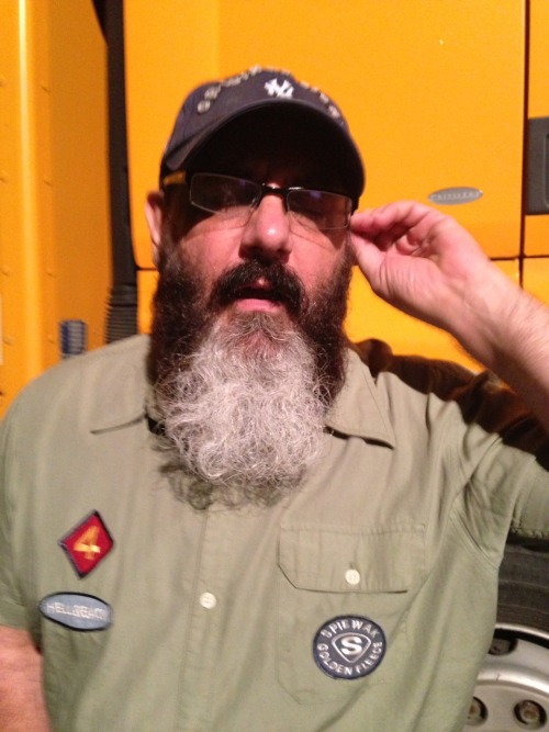 A Man, His Beard And His Truck.