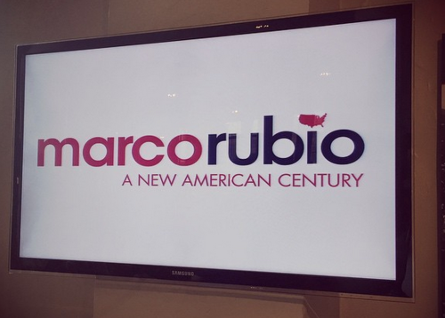 kinkshamer69:rubio’s campaign logo looks like it belongs on a frozen yogurt place that’s doomed to close six weeks after