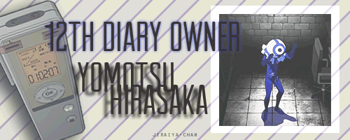 jiraiya-chan:  12th diary owner - Yomotsu Hirasaka   ↳ requested by Amie    