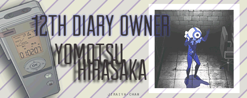 jiraiya-chan:  12th diary owner - Yomotsu Hirasaka   ↳ requested by Amie              
