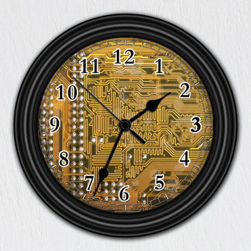 Blue Circuit Board Wall Clock, $17.25Gold Circuit Board Wall Clock, $17.25