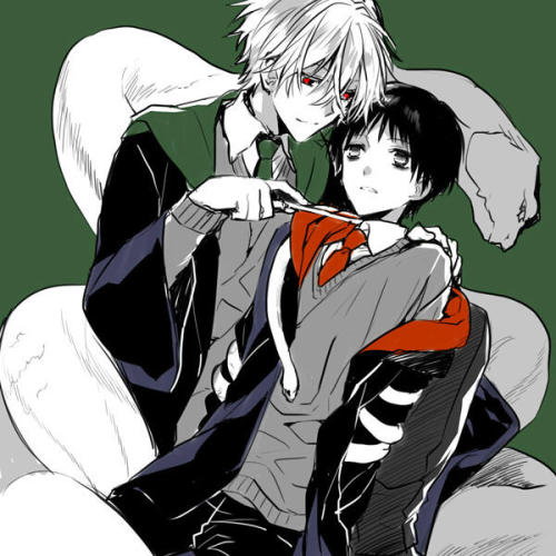 memoritite:  ハリポタなカヲシン (Harry Potter KawoShin) スリザリン カヲル君 (Slytherin Kaworu-kun) by ろあ(エヴァアカ) @ Twitter ** pixiv            