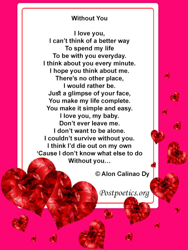 Romantic Love Poetry - Sad Poetry - Funny Poetry — Short Love Poems For  Wife From Husband | Post...