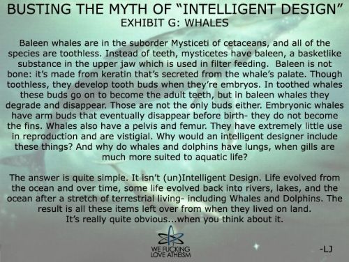 religion-is-a-mental-illness:“Intelligent design” isn’t, and your god is vestigial