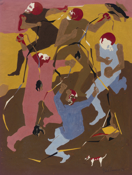 In 1982, Jacob Lawrence (1917-2000) was commissioned to make eight paintings to accompany John Herse