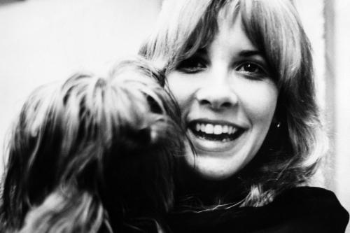 Stevie Nicks and dogs backstage during the Rumours tour: a series.