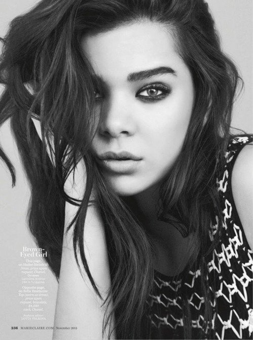 darexo: forthosewhocravefashion: Hailee Steinfeld for Marie Claire US November 2013 ♡models♡