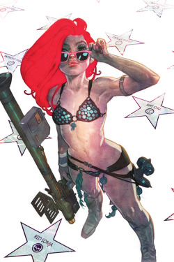 bear1na: Red Sonja Vol. 4 #12 - 13, #5 - #7 variant covers by Ben Caldwell *