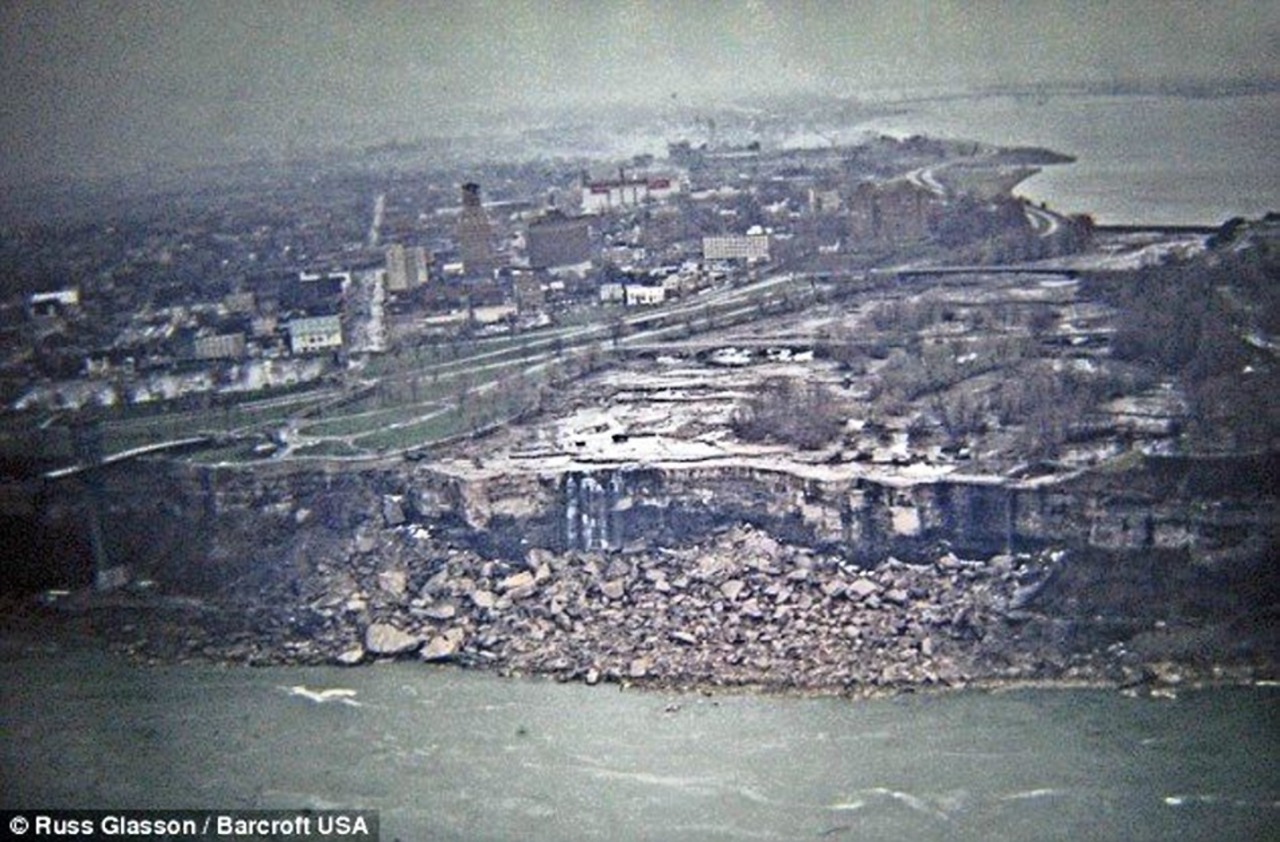 Les Chutes du Niagara sans eau par Russ Glasson, 1969. Vidéo