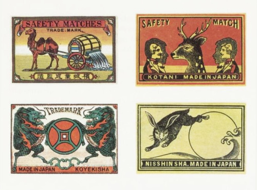 Japanese Matchbox Labels, 1882-1918. From Graphis. Source