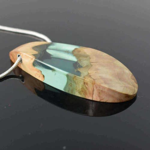 lesstalkmoreillustration:  Handmade Wood & Resin Necklaces By Artfulresin On Etsy   *More Things & Stuff    