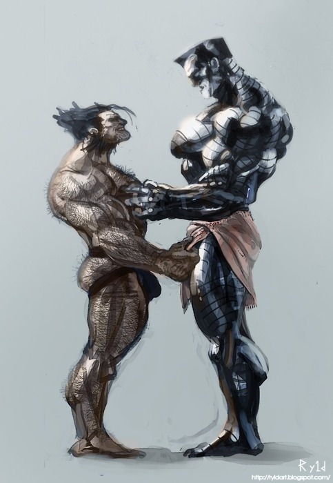 sdbboy69:  Love Bara Wolverine & Colossus. Want to see more? Check out my archive at http://sdbboy69.tumblr.com/archive 