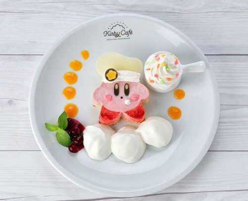 retrogamingblog2: Dishes from the Kirby Cafe in Tokyo, Japan