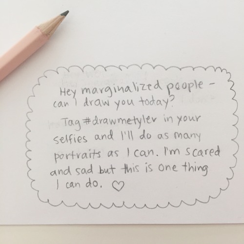 #drawmetyler portraits of marginalized people [2/?][I’m continuing to do these portraits as lo