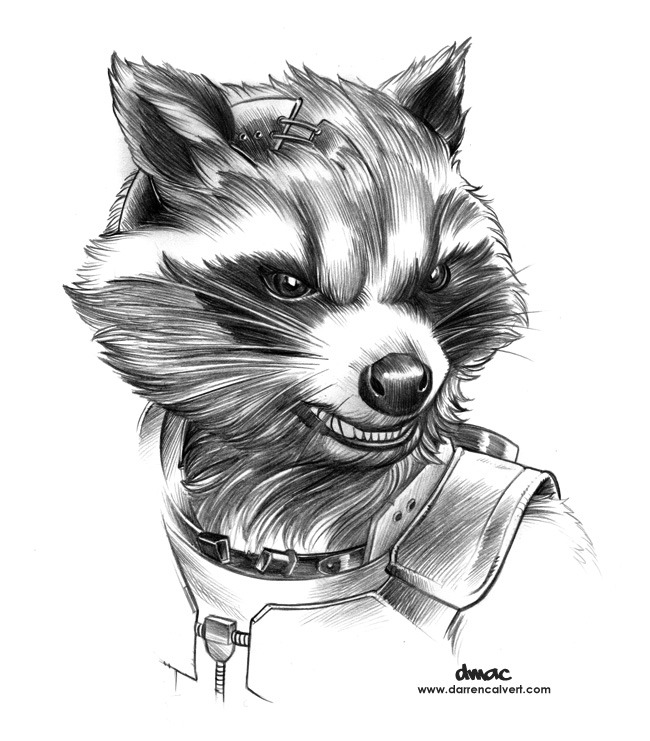 How to Draw Rocket Raccoon