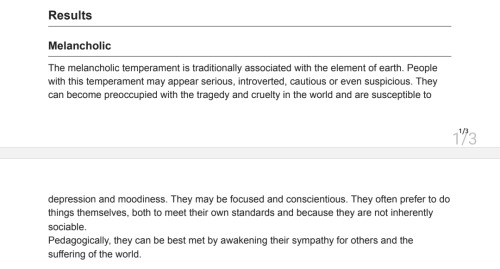 I Was Confirmed Melancholic By An Arguably Outdated Personality Test (Eysenck) In My Psychology Class