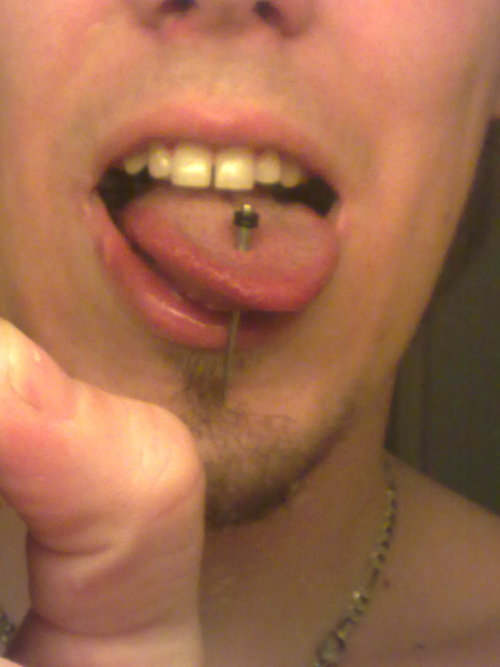 Stretching my tongue piercing