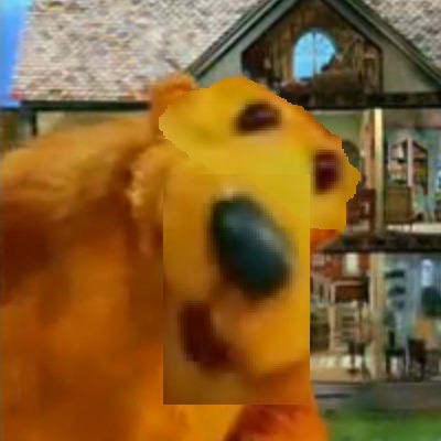 bear with a dfuck house