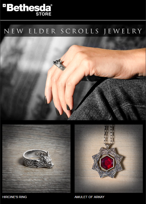 daisyloveletters: morbidosity: Check out all the TES jewelry in the Bethesda store that I can’