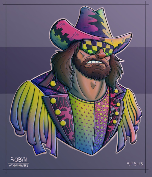 *OOOH YEAH!*“Macho Man” Randy Savage(a gift for @charliehaas-haas-of-pain. cause he’s a super great 