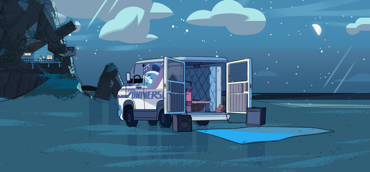 A selection of Backgrounds from the Steven Universe episode: The MessageArt Direction: